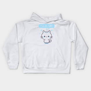 I'm A Cat! - Blue Kitty Kids Hoodie